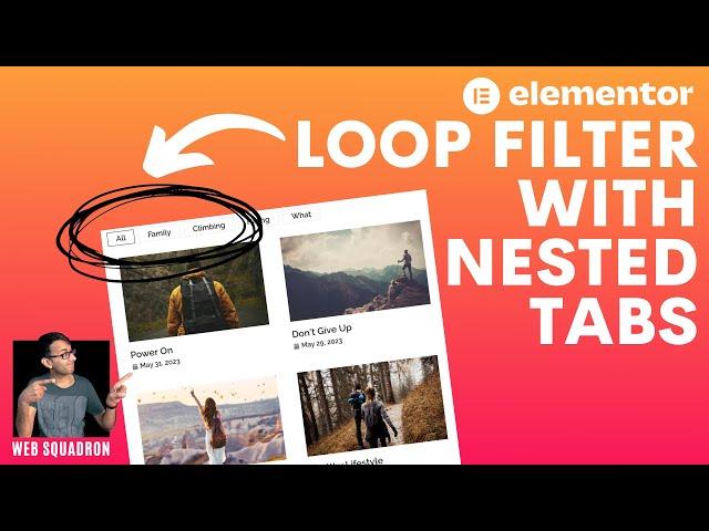 Loop Filter with Nested Tabs - Filter Anything inside the Loop - Elementor Wordpress Tutorial