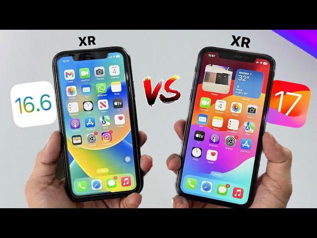 iOS 16.6 vs iOS 17 - iPhone XR vs iPhone XR Speed test + Comparison