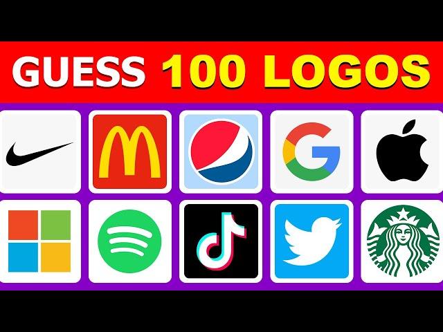 Guess the Logo in 3 Seconds | 100 Famous Logos | Logo Quiz