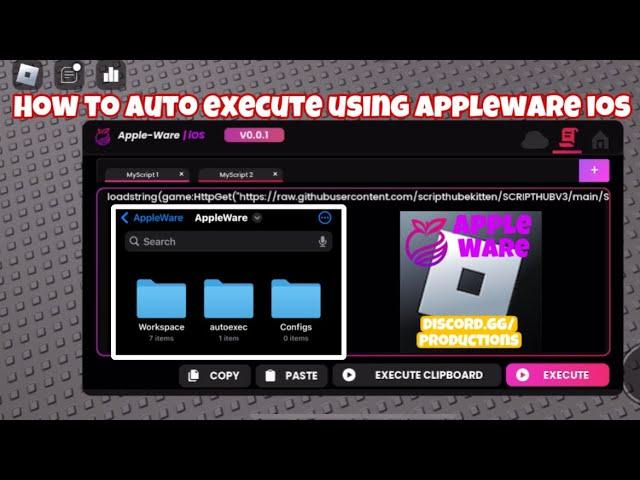 (NEW) How to Auto-execute using AppleWare IOS (TUTORIAL) (FREE ROBLOX IOS EXECUTOR) (IPHONE/IPAD) OP