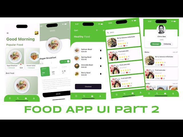  Awesome Food App UI Design In Flutter | Devhubspot Part 2