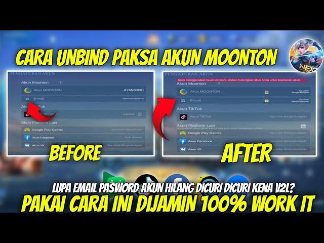 CARA UNBIND PAKSA AKUN MOONTON LUPA EMAIL / CARA UBAH EMAIL AKUN MOONTON MOBILE LEGEND TERBARU 2023