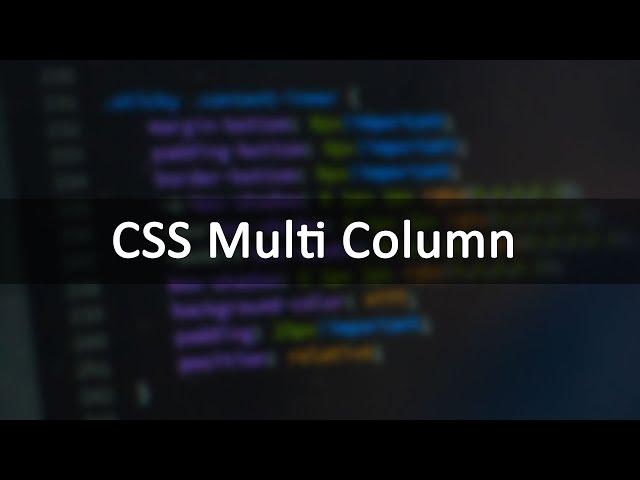 CSS Multi Column