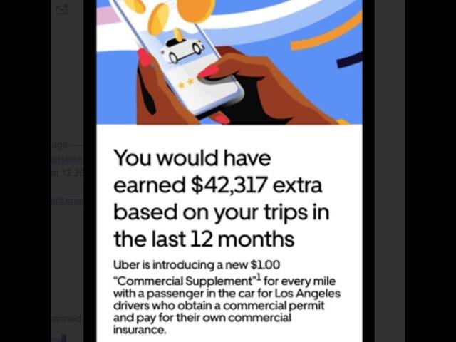 Uber:You would have earned$42,317 EXTRA based on your trips in last 12months.Here is the opportunity