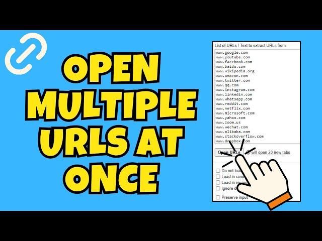 How to open Multiple URLs/ Website/ Links with One Click All At Once