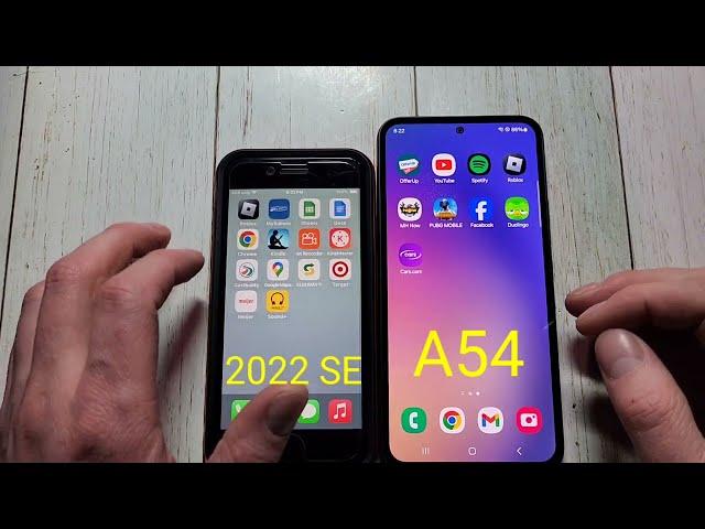 2022 iPhone SE Vs Samsung A54 Speed Test Comparison