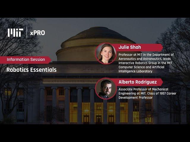 Information session on MIT xPRO’s Robotics Essentials program