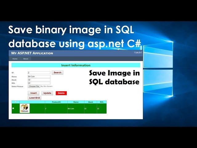 How to Upload and Display Image in ASP.Net Using c#. Save Binary Image in SQL Server