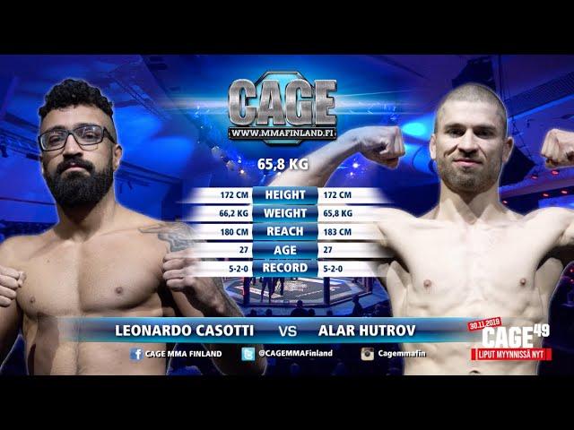 CAGE 48: Leonardo Casotti vs Alar Hutrov - Full Fight (MMA)