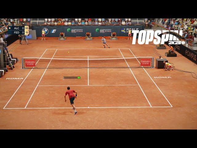 Top Spin 2K25 - Roger Federer Vs Carlos Alcaraz I Rome Masters I Legend Difficulty (PS5)