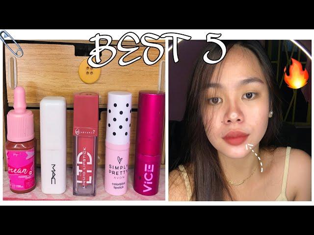 MY TOP 5 FAVORITE LIPSTICKS(affordable price)||ERICKA