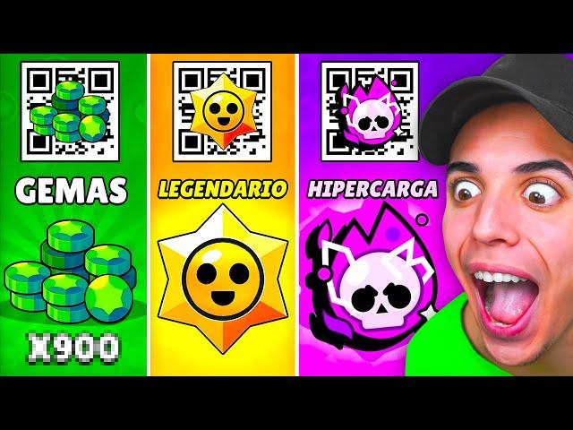 PROBÉ los CÓDIGOS QR de REGALOS de BRAWL STARS  ¿FUNCIONAN?