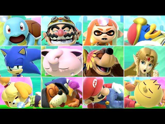 Super Smash Bros. Ultimate - All Character Sleeping & Waking Up Animations (DLC Included)