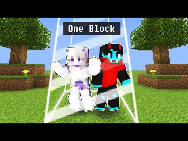 Minecraft But We're LOCKED in ONE BLOCK!