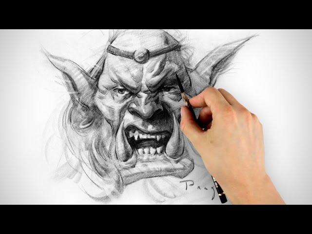 Orc Drawing - Timelapse