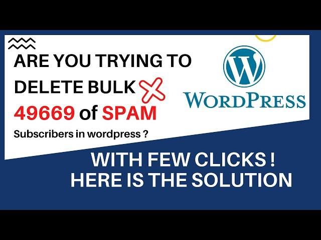 How to Delete Spam Users Bulk in WordPress with or without Plugins | 24hrsPC