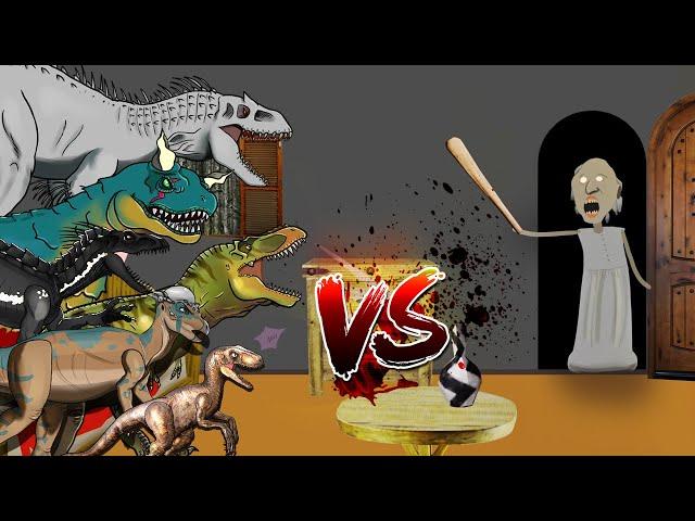 NEW Dinosaurs Battle |  Granny VS Jurassic World  Dinosaurs-Granny Animation(01)