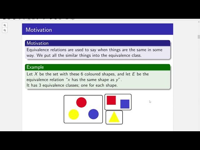 Intro to Proofs - Equivalence Classes - Part 1/2