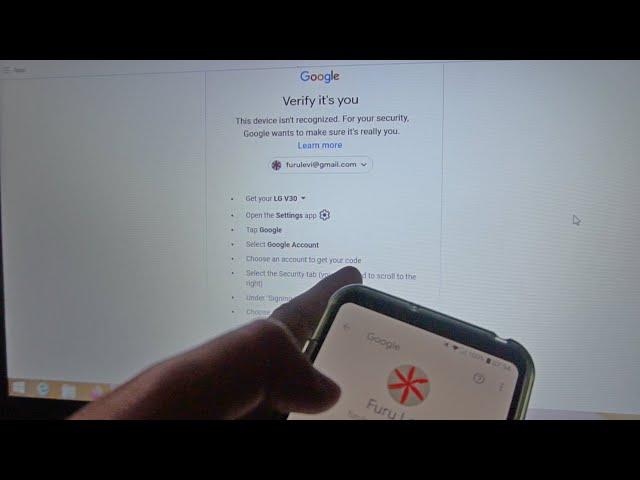 Google - Verify it's you - This device isn't recognized (Sign in problem)