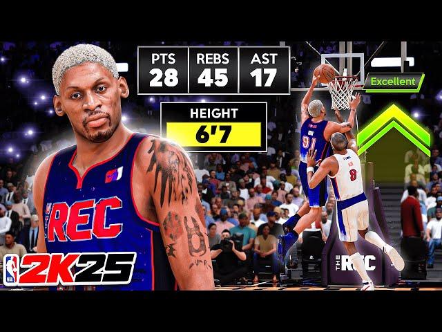 99 OVR 6’7 CENTER BUILD is DOMINATING RANDOM REC in NBA 2K25