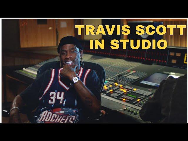 Travis Scott In Studio Making Albums And Songs