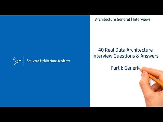 40 Real Data Architect Interview Questions & Answers - Part I