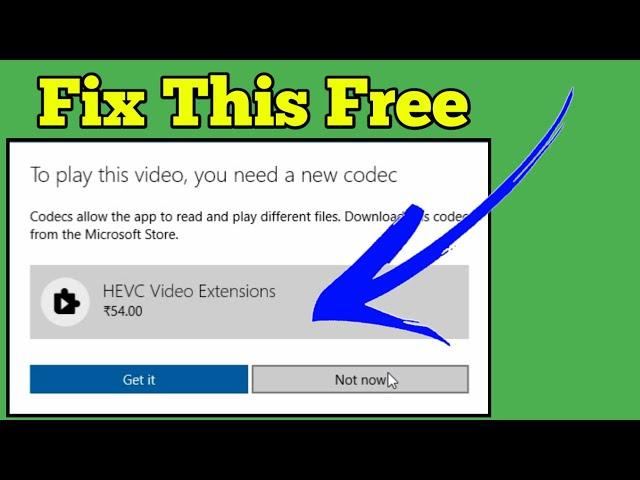 Quick Fix HEVC Video Extensions Codec Missing 0xc00d5212 Error Windows 10