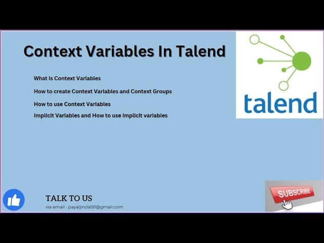 Talend Context Variables