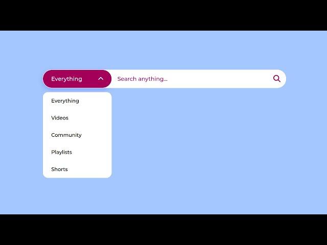 Create Search Bar With Drop-down Using HTML CSS And JavaScript