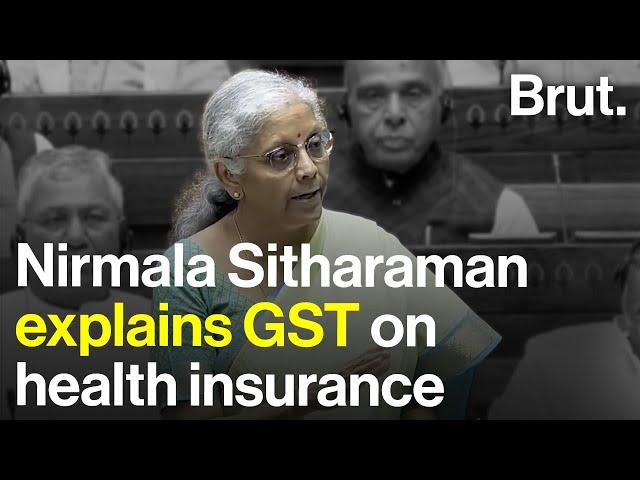 Nirmala Sitharaman explains GST on health insurance