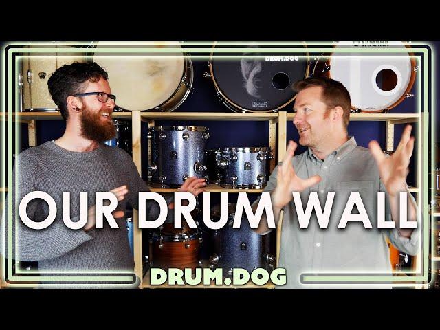 OUR DRUM WALL - A tour of our drum kits