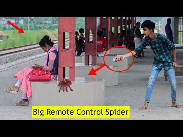 Fake Spider Attack Prank On Public | Big Remote Control Spider Vs Man Prank Video | Try To Not Laugh