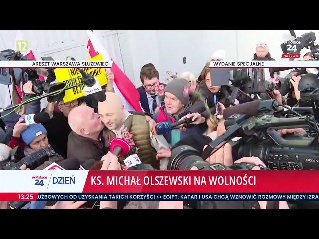 Ks. Michał Olszewski opuszcza areszt. "Wasze modlitwy mnie wydobyły"