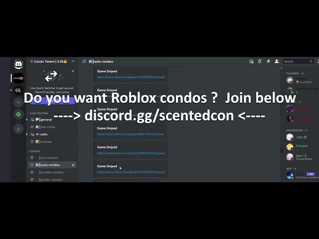 Roblox Condo Discord Server 2023 #condo #robloxcondos #robloxcondo #condos #condogames #scentedcon