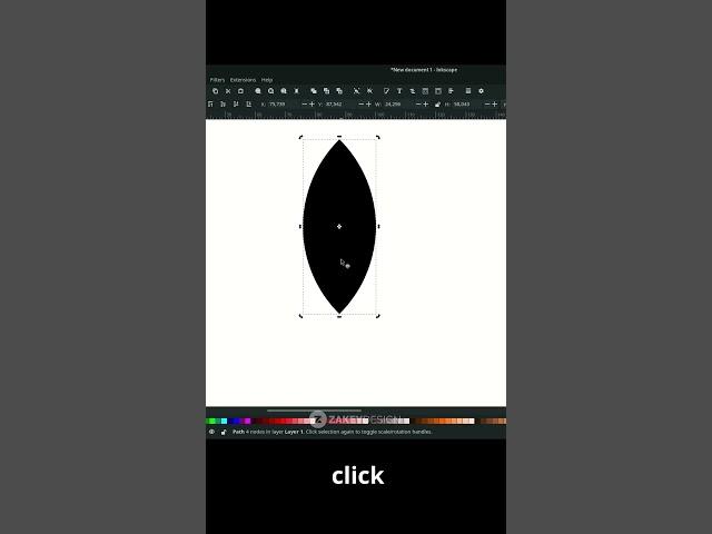 Create a Logo Design in Inkscape #shorts