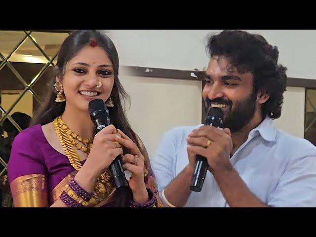 Kiran Abbavaram and Rahasya Gorak First Appearance Infront Of Media After Marriage | Manastars