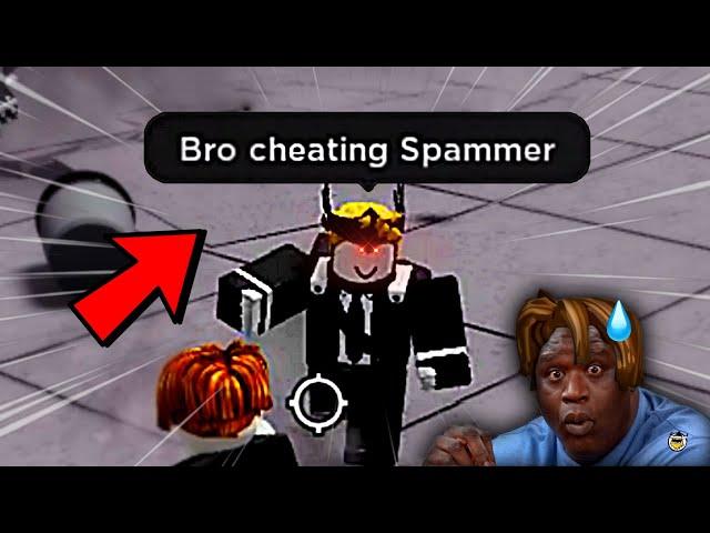 "Bro cheating Spammer" | The Strongest Battlegrounds | ROBLOX