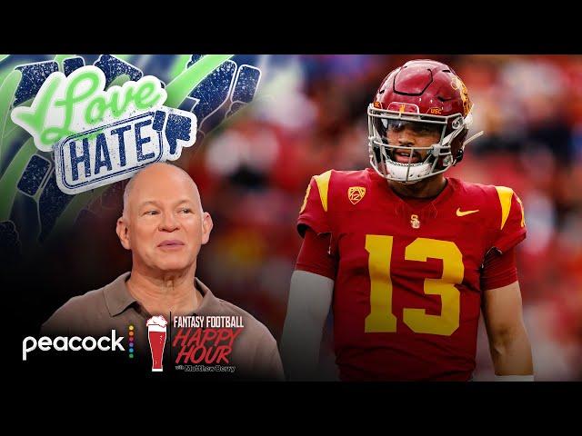 Berry's post draft QB Love/Hate: Williams, Penix Jr. | Fantasy Football Happy Hour | NFL on NBC