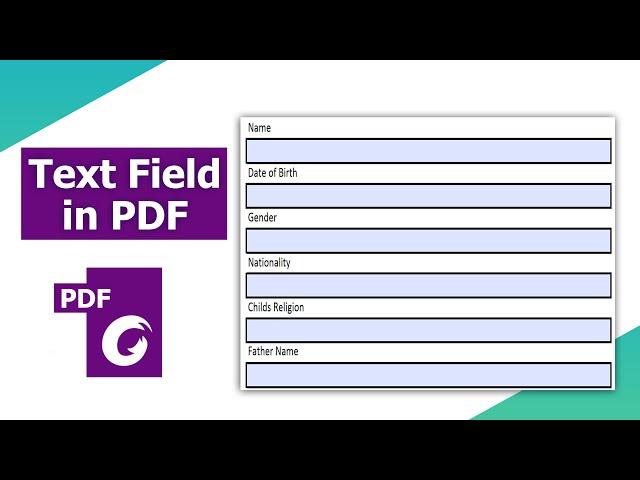 How to create a Text Field in a PDF form using Foxit PhantomPDF