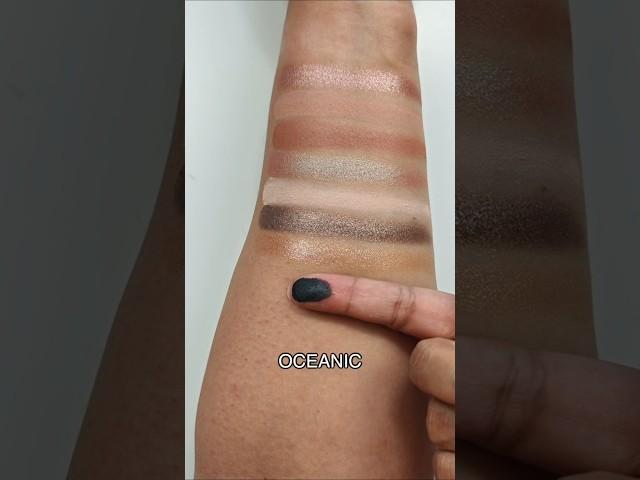 Swatches of Viseart Sireneuse Étendu palette | Indian skin tone