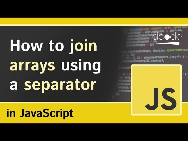 Array 'join' method in Javascript (Array.prototype.join)