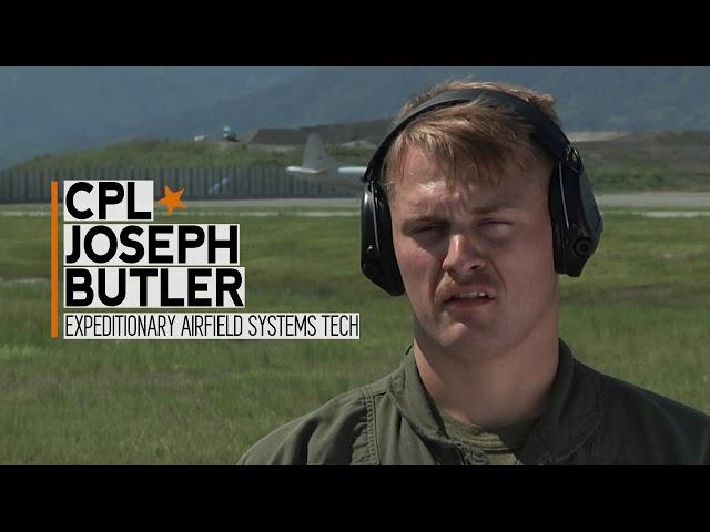 Expeditionary airfield systems technicians install “bird” catching gear