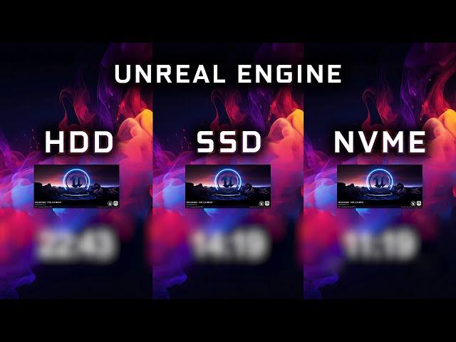 HDD vs SSD vs NVME Unreal Engine 5 Performance Benchmark - Best Storage?