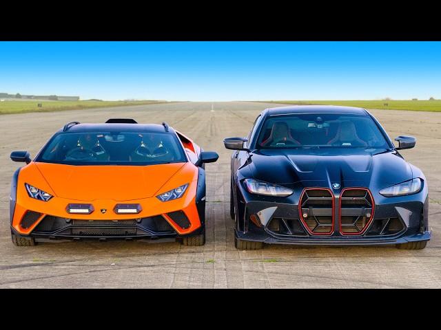 BMW M4 CS v Lambo Huracan: DRAG RACE