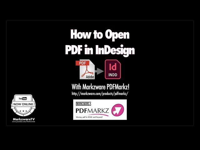 Open PDF in InDesign 2022