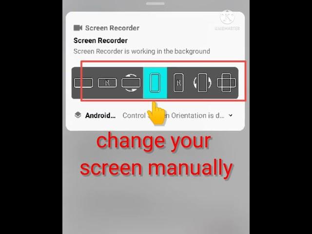 screen rotation manually