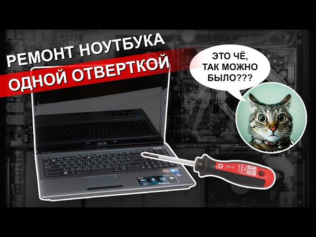 ASUS A52J не включается (диагностика и ремонт ноутбука с помощью отвертки)