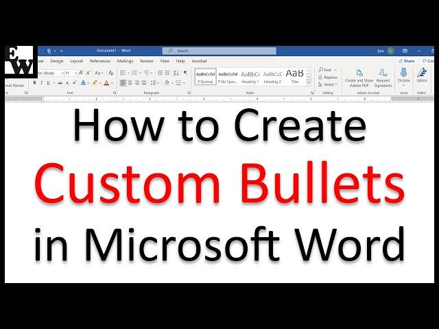 How to Create Custom Bullets in Microsoft Word