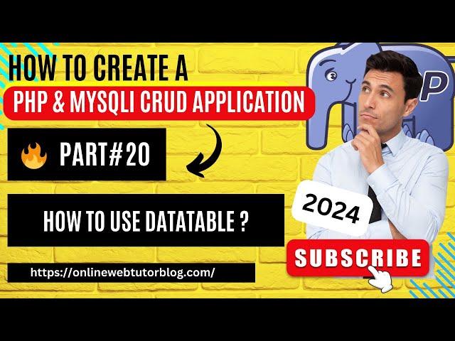 (#20) PHP & MySQLi CRUD Application Tutorials  | How To Use DataTable #phpmysql