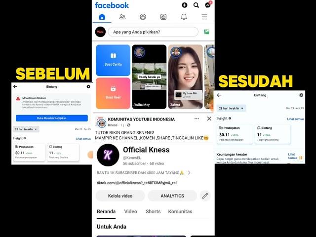 mengatasi monetisasi dibatasi di fb pro 100% work